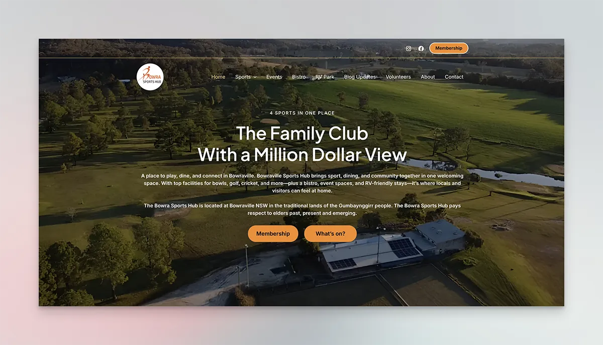 Bowra Sports Hub Website